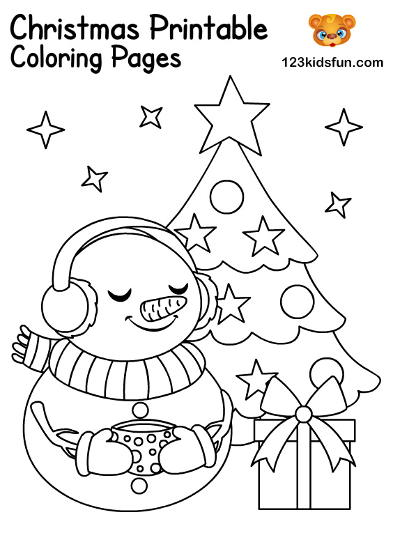Snowman - Christmas Coloring for Kids