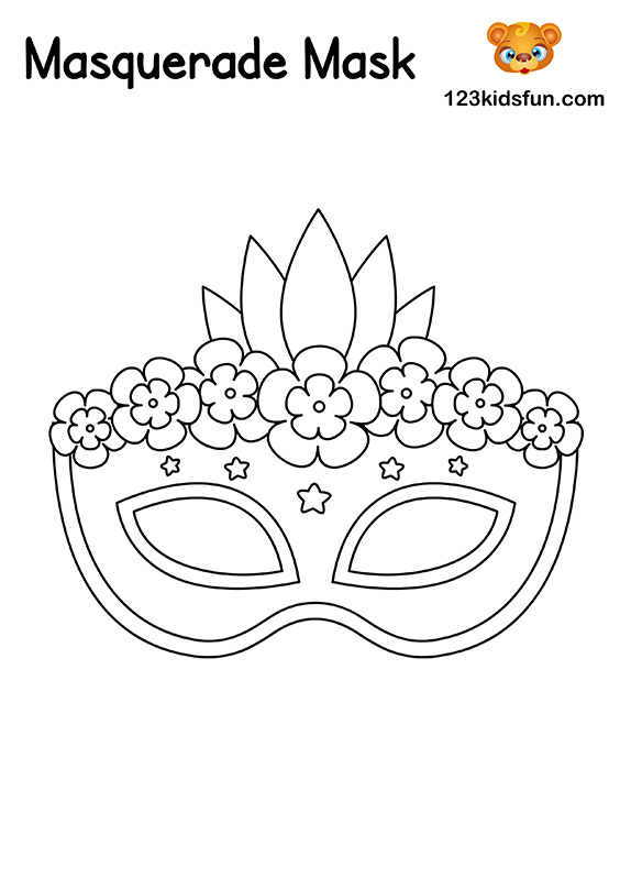 Free Printable Masquerade Masks Template 123 Kids Fun Apps