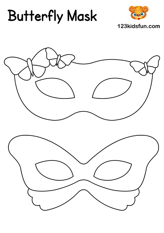 Butterfly Mask - Printable Mask Template