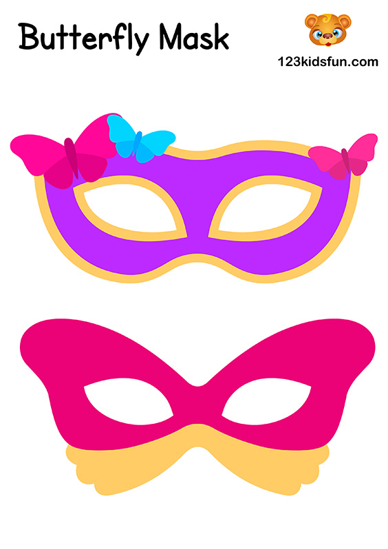 Butterfly Mask - Printable Mask Template