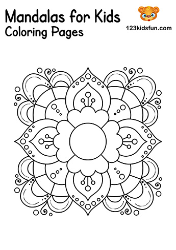 free printable mandalas for kids  coloring pages  123