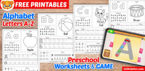 Free Alphabet Practice A-Z Letter Worksheets | 123 Kids Fun Apps