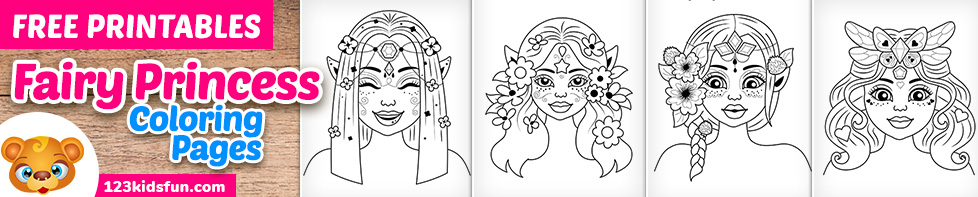 Free Printable Fairy Princess Coloring Pages for Girls