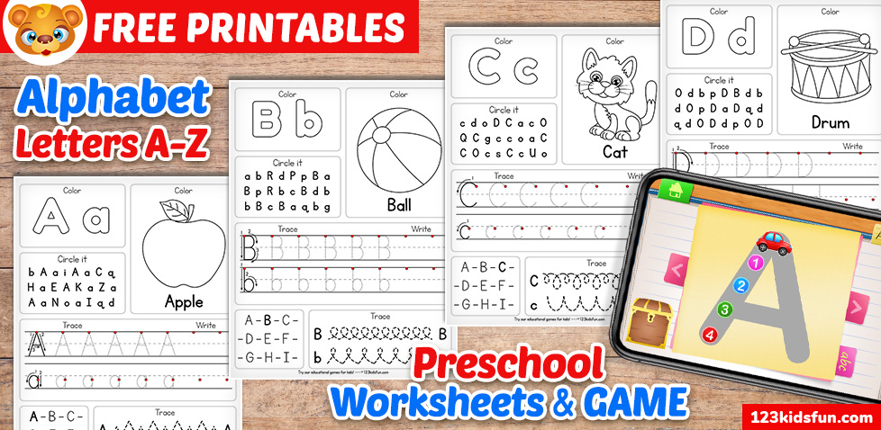 alphabet practice pages a-z