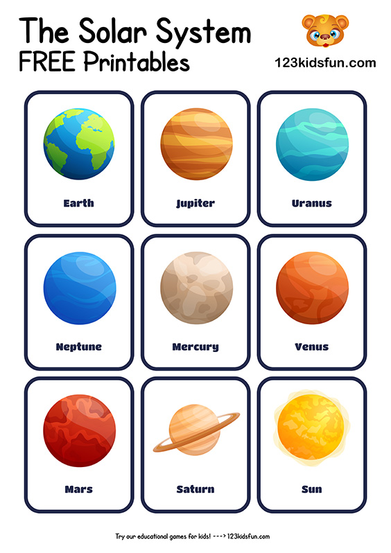 Solar System Worksheets For Kids 123 Kids Fun Apps