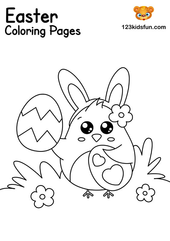 Easter Bunny - Easter Coloring Pages