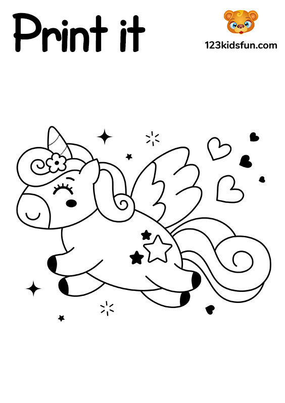 Unicorn - Free Printable Coloring Pages for Kids