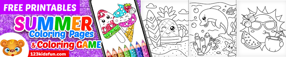 Free Printable Summer Coloring Pages for Kids