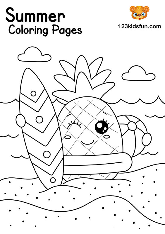 Free Printable Summer Coloring Pages For Kids 123 Kids Fun Apps