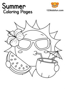 Free Printable Summer Coloring Pages for Kids | 123 Kids Fun Apps