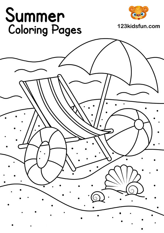 Free Printable Summer Coloring Pages for Kids | 123 Kids Fun Apps