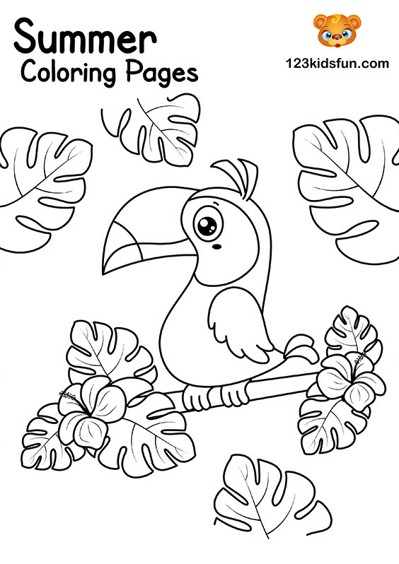 Free Printable Summer Coloring Pages for Kids | 123 Kids Fun Apps