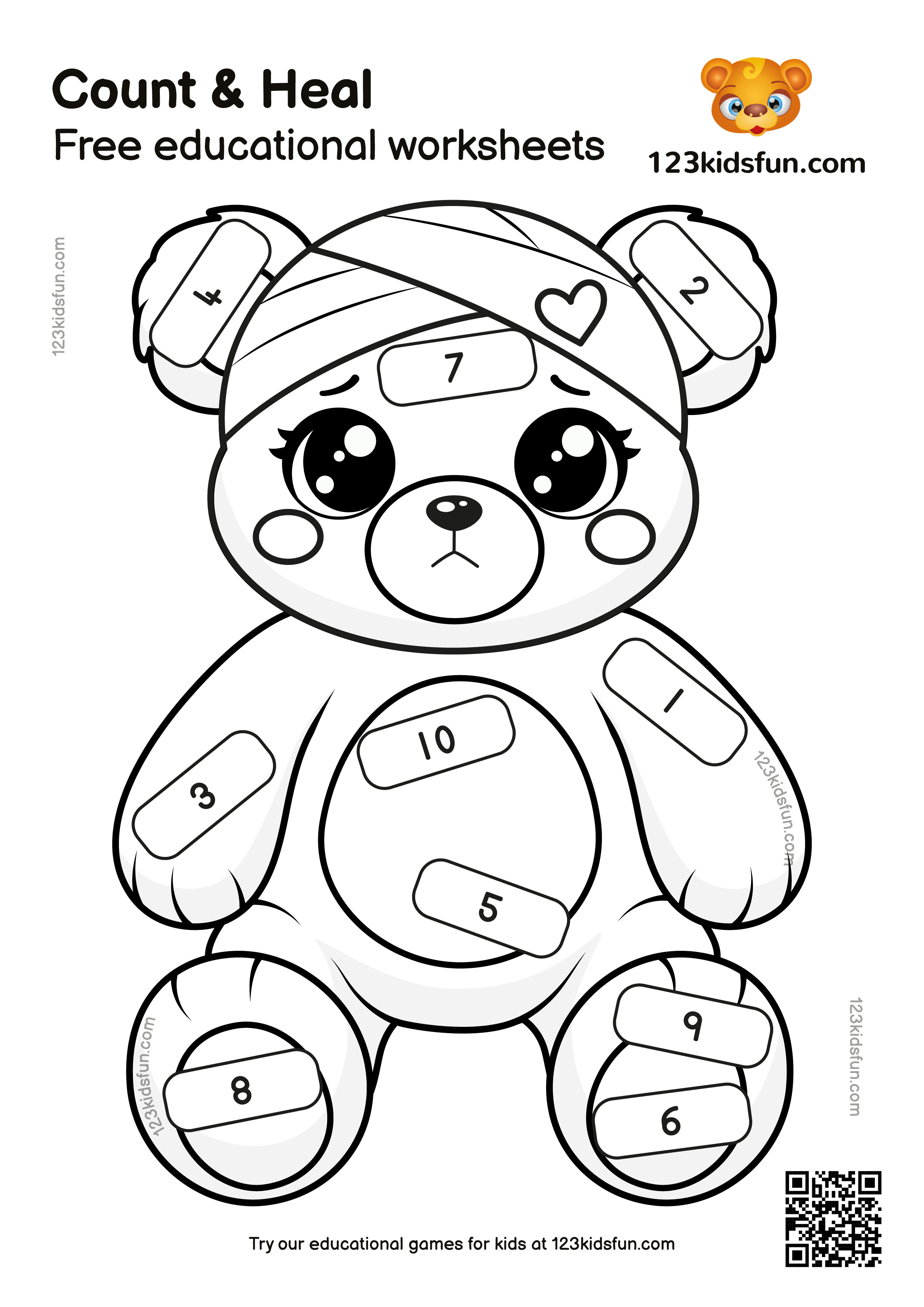 Count and Heal - Free Educational Worksheets