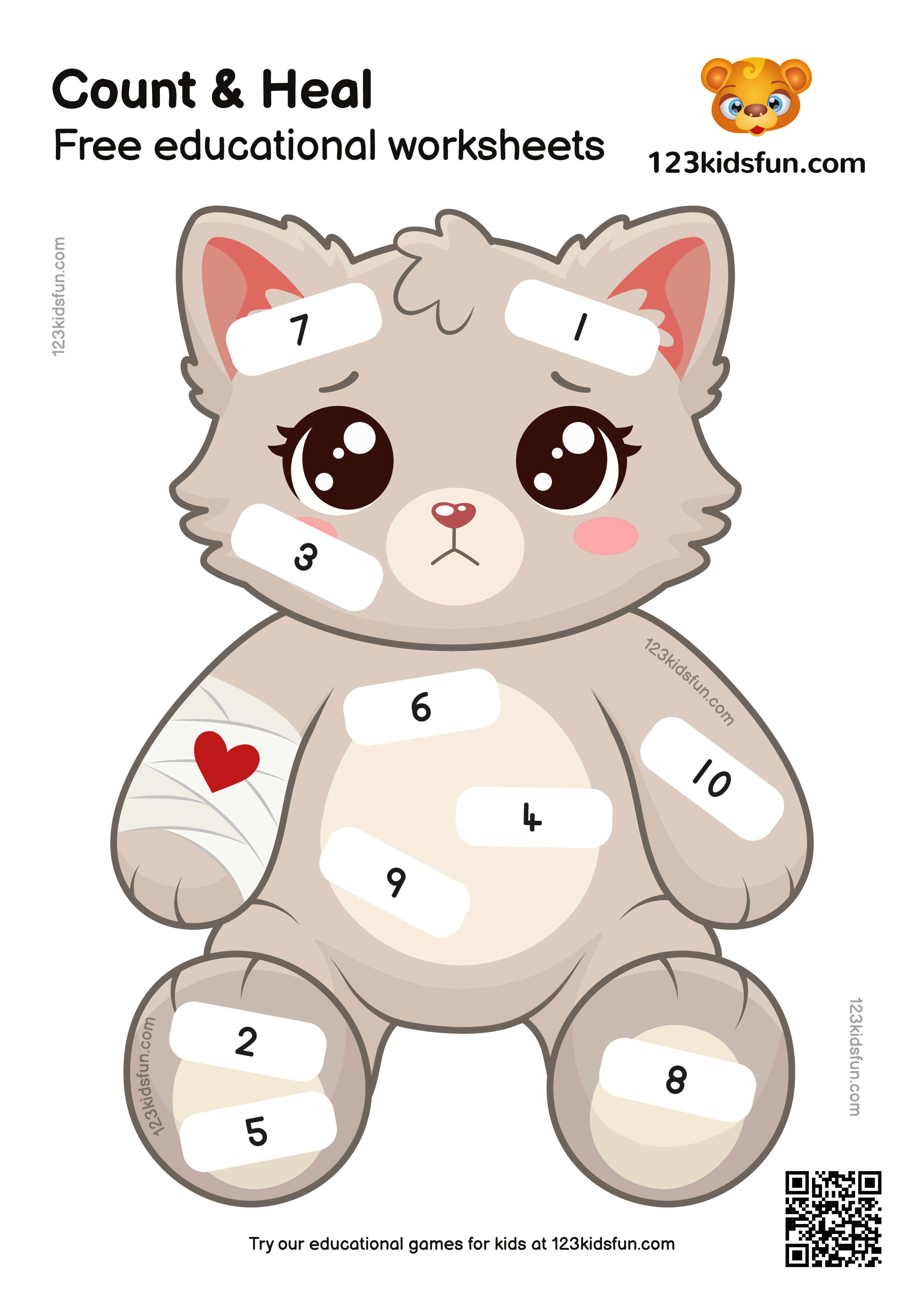 Count and Heal - Free Educational Worksheets