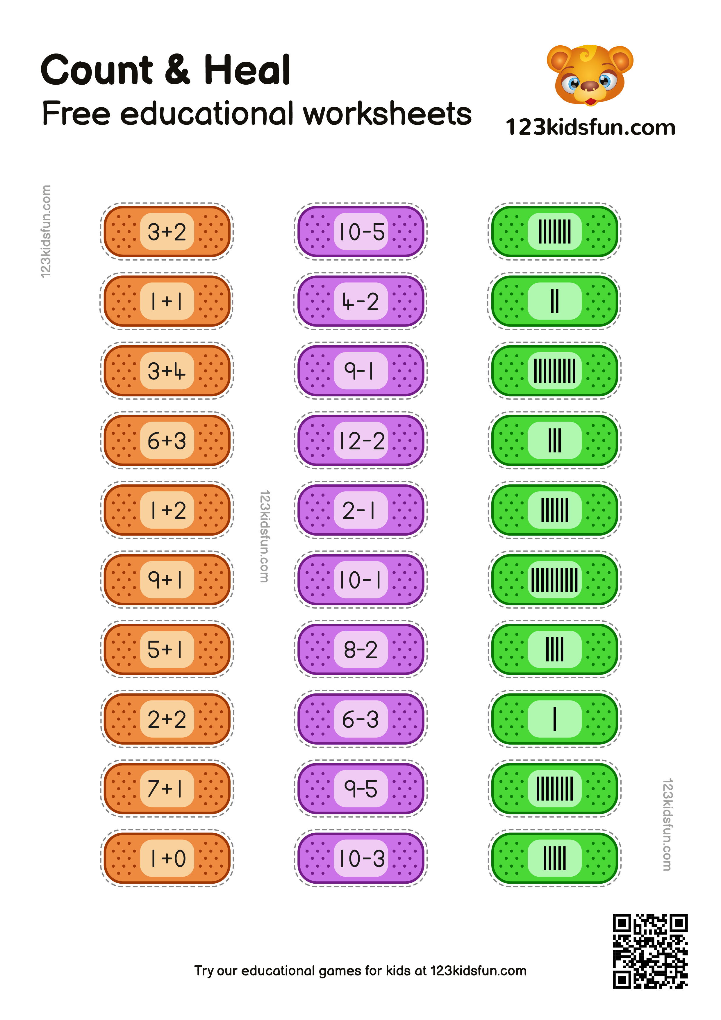 Count and Heal - Free Educational Worksheets