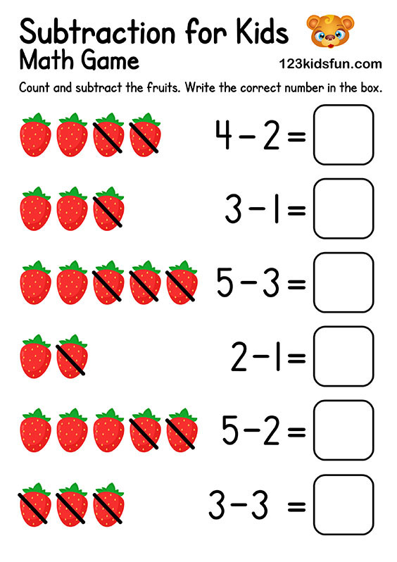 Free Preschool Kindergarten Math Worksheets 123 Kids Fun Apps