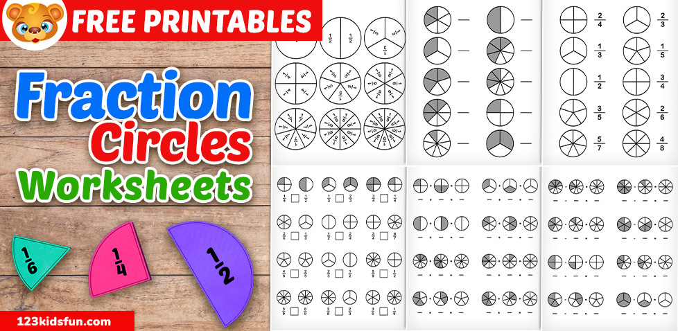 Fraction Circles Worksheets – Free Printable Math Worksheets for Kids