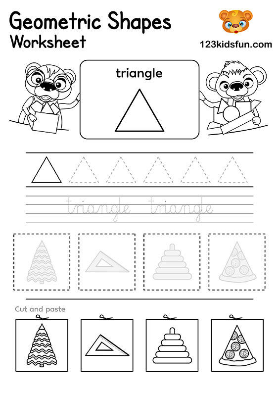 Free Printable Preschool Shapes Worksheets for Kids - Triangle