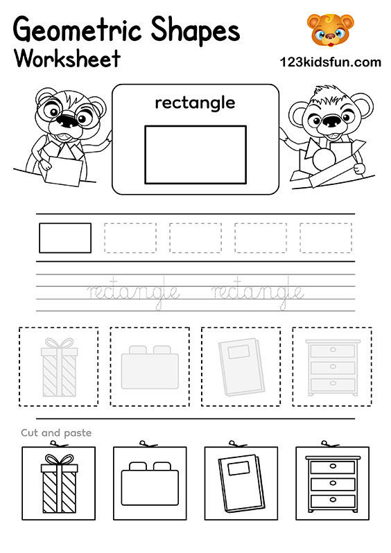 Free Printable Preschool Shapes Worksheets for Kids - Rectangle