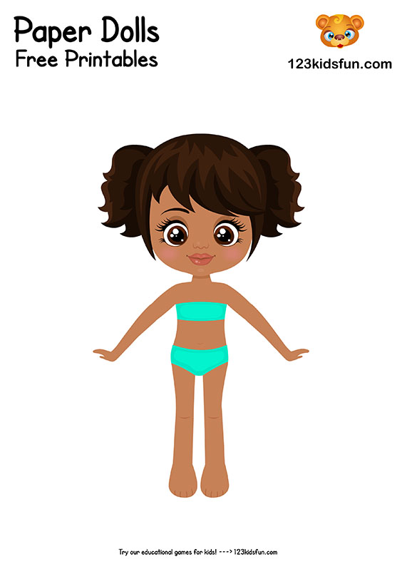 FREE Printable Summer Paper Doll