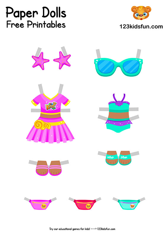 FREE Printable Summer Paper Doll