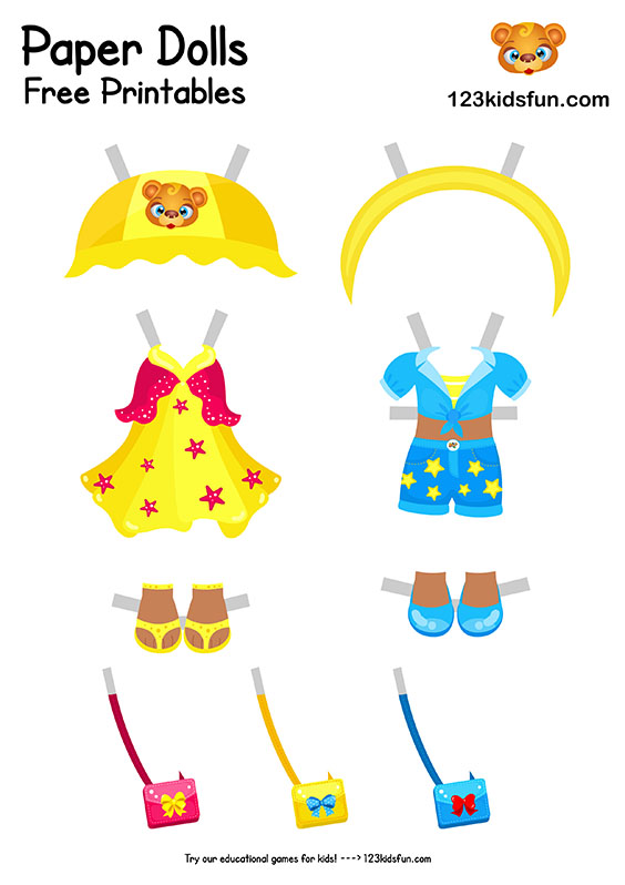 FREE Printable Summer Paper Doll