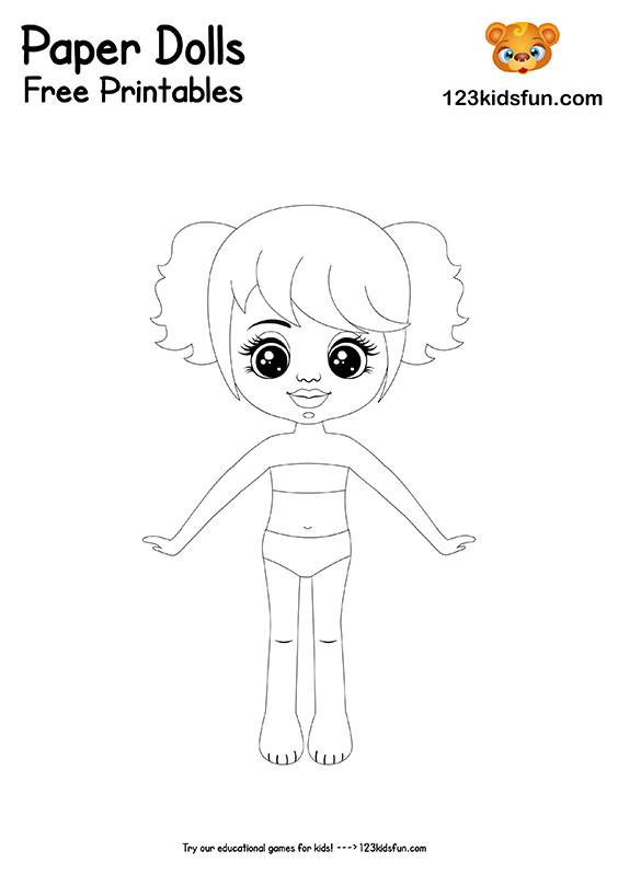 FREE Printable Summer Paper Doll