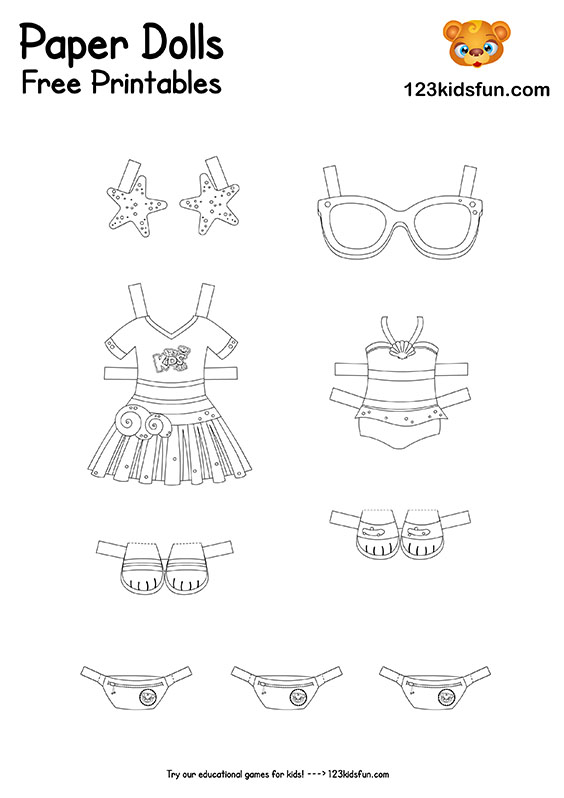 FREE Printable Summer Paper Doll
