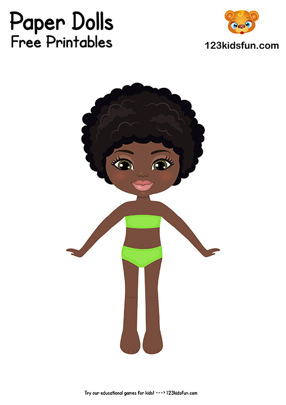 FREE Printable Summer Paper Doll