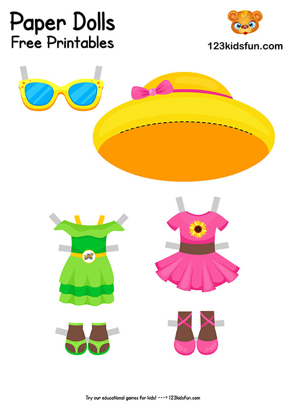 FREE Printable Summer Paper Doll