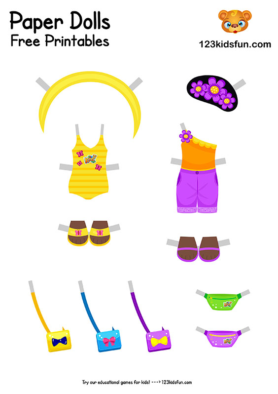 FREE Printable Summer Paper Doll
