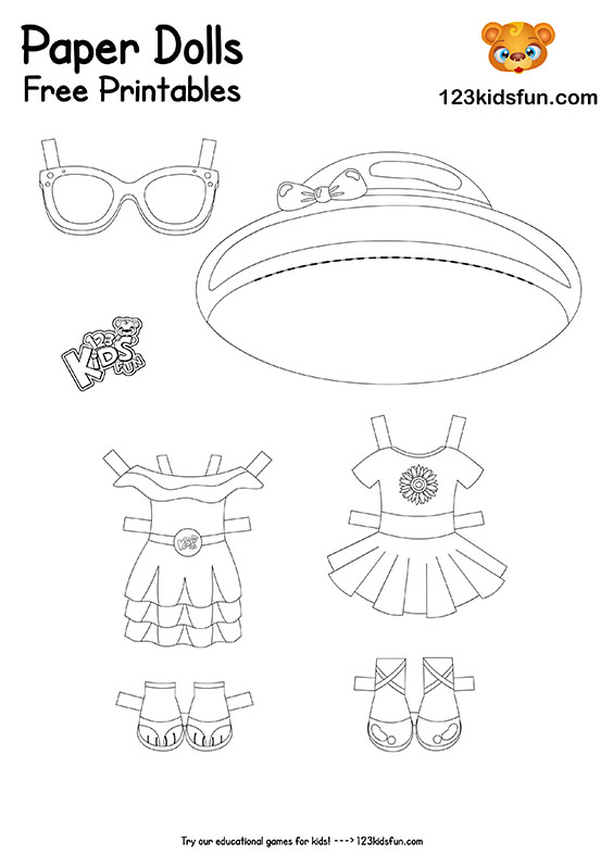 FREE Printable Summer Paper Doll