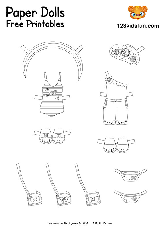 FREE Printable Summer Paper Doll