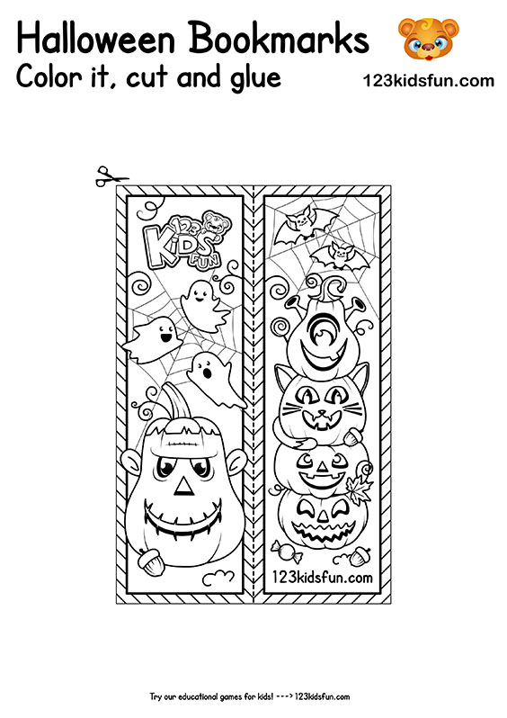 Halloween Bookmarks for kids