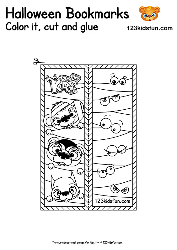 Halloween Bookmarks for kids