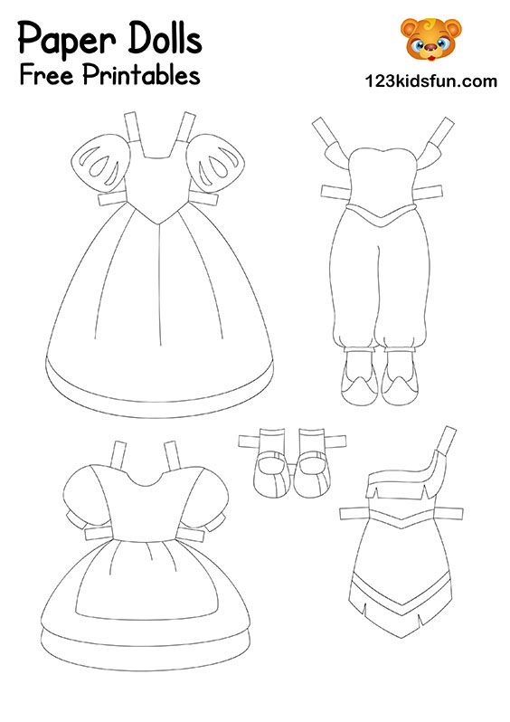 Free Printable Little Princess Paper Doll - Coloring Pages
