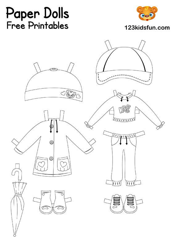 Premium Vector | Cute dress up paper doll. body template, outfit