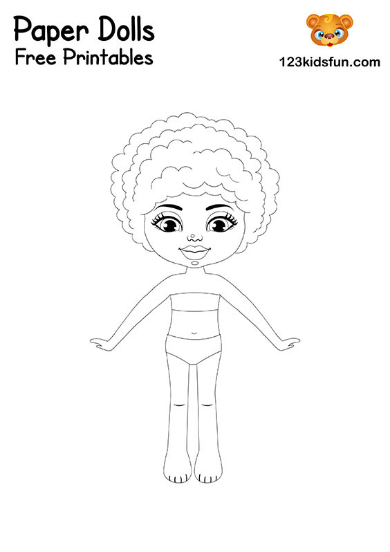 Printable Little Princess Paper Doll - Coloring Pages