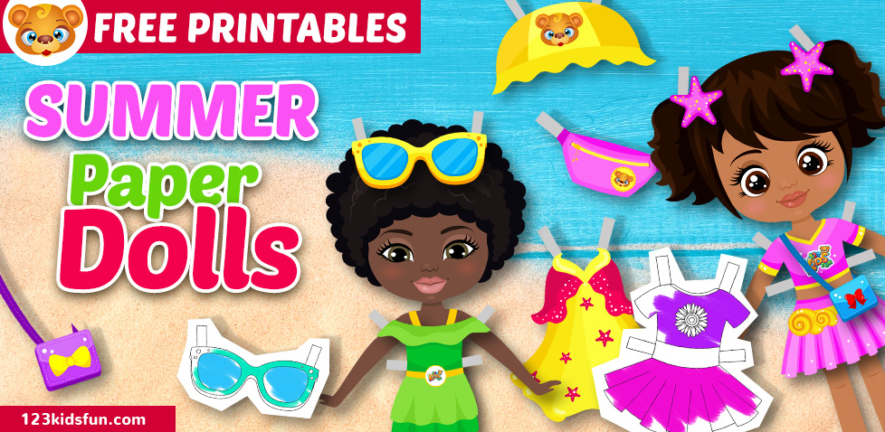 Printable Summer Paper Doll