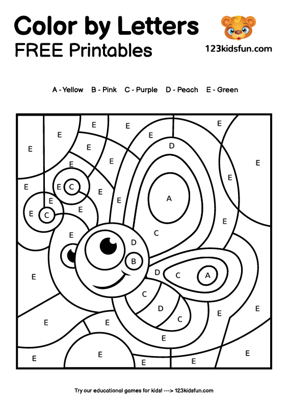 Color by Letters - Free Printables