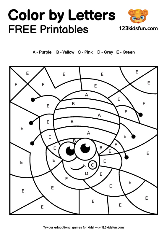 Color by Letters - Free Printables