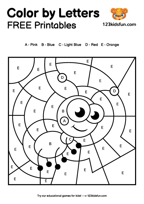 Color by Letters - Free Printables