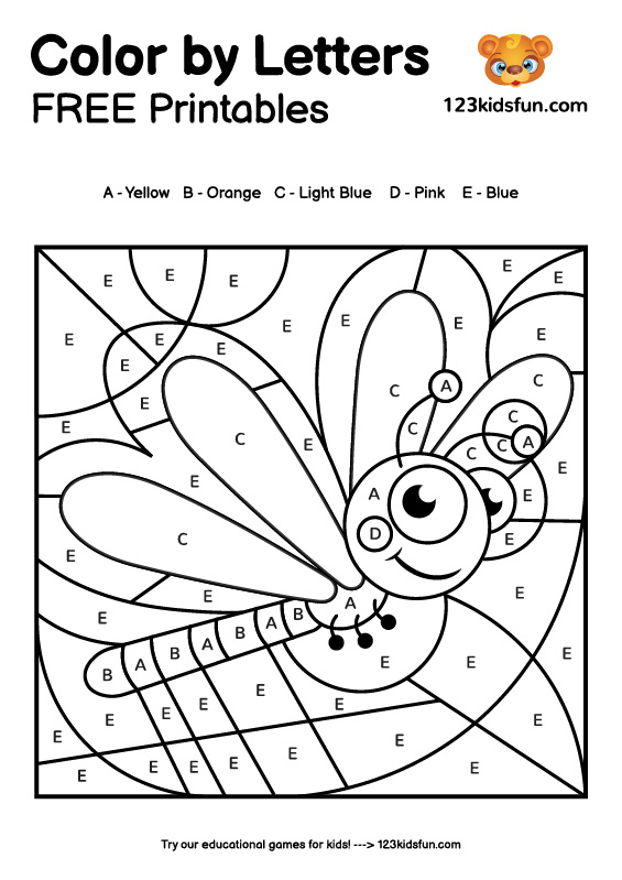 Color by Letters - Free Printables