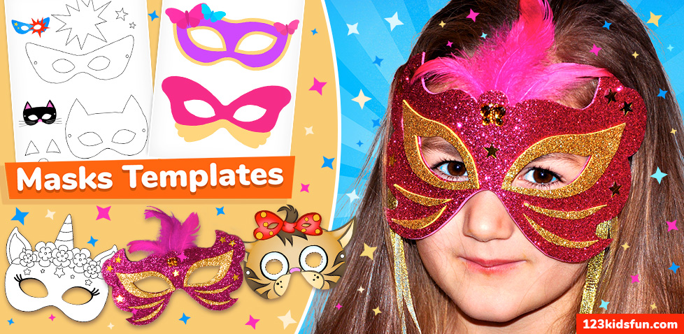 Free Printable Masquerade Masks Template Activities for Kids