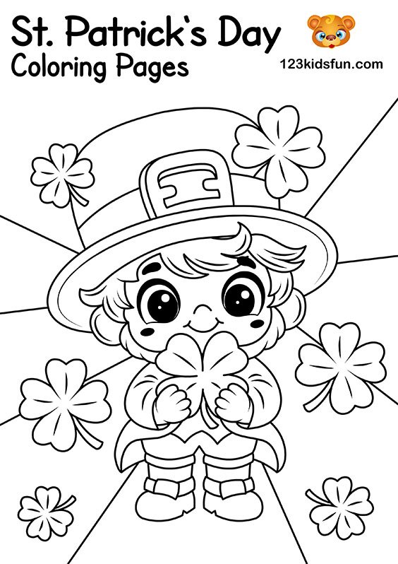 Lucky Leprechaun - Free Printable St. Patrick’s Day Coloring Pages for Kids