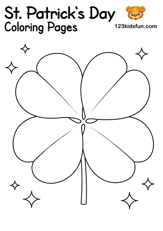 Lucky Shamrock - Free Printable St. Patrick’s Day Coloring Pages for Kids