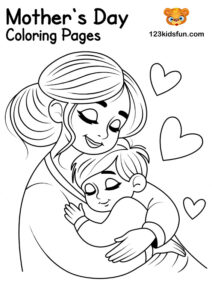 Free Printable Mother’s Day Coloring Pages and Mother’s Day Cards for ...