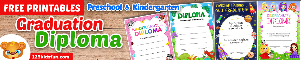 Free Printable Preschool and Kindergarten Graduation Diploma – Graduation Gift