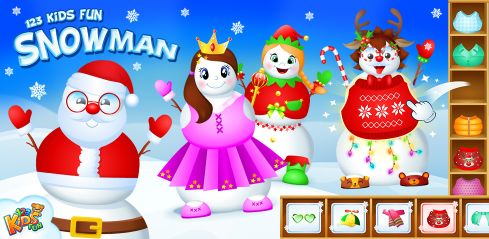 Snowman - Christmas Games 123 kids fun