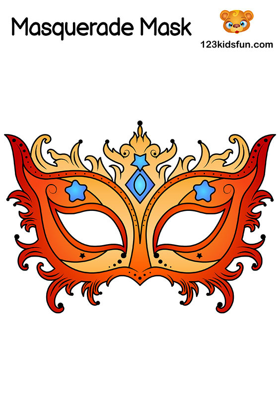 Free Masquerade Mask and Mardi Gras Mask Template for Kids